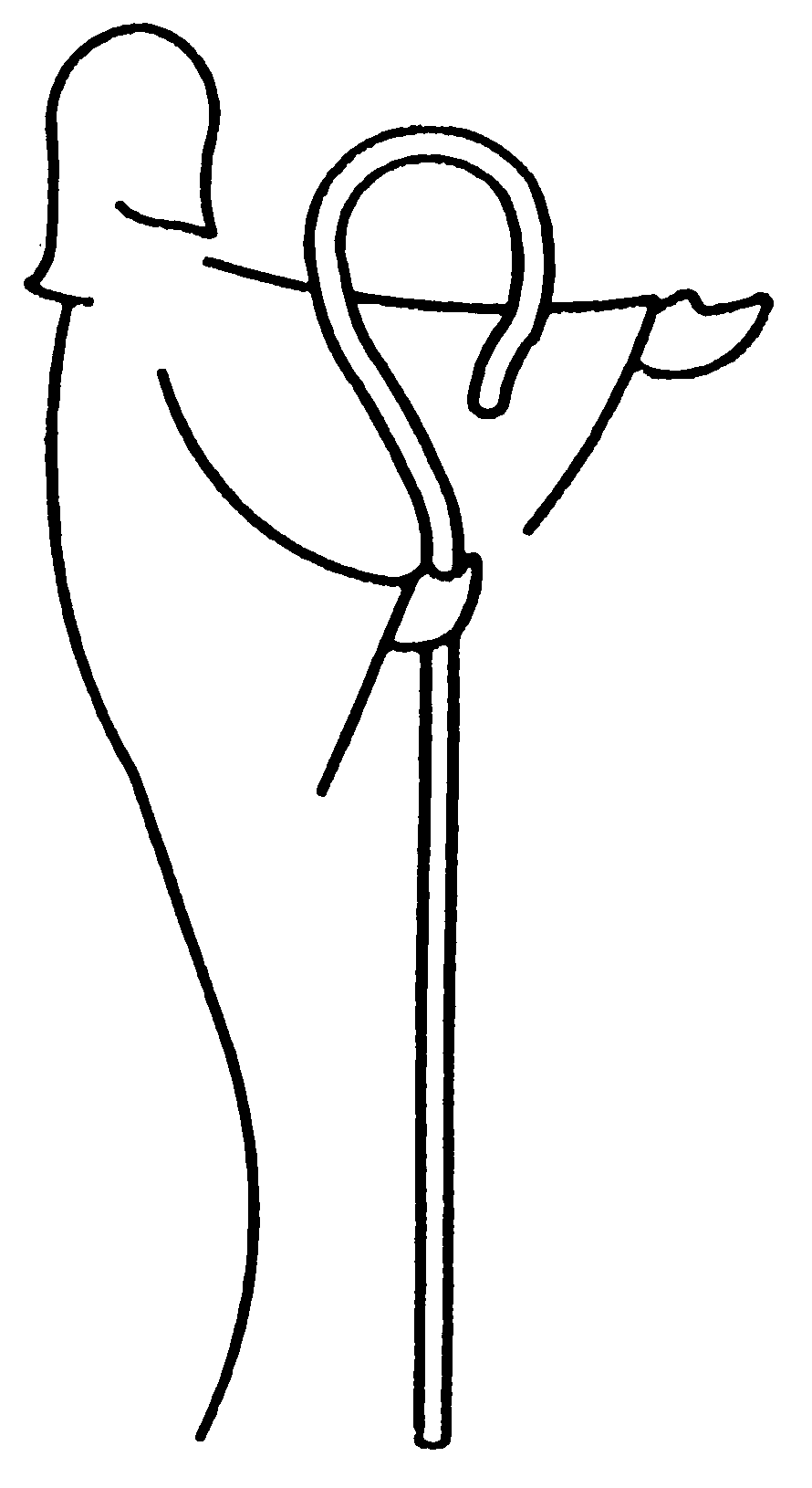 shepherd staff coloring page