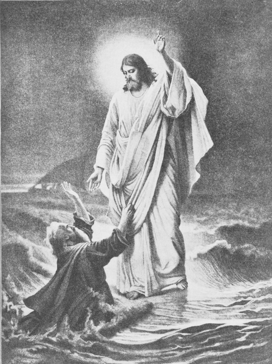 Jesus and Peter on the Sea