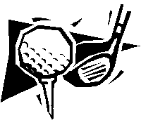 Golf Ball on Tee and Golf Club